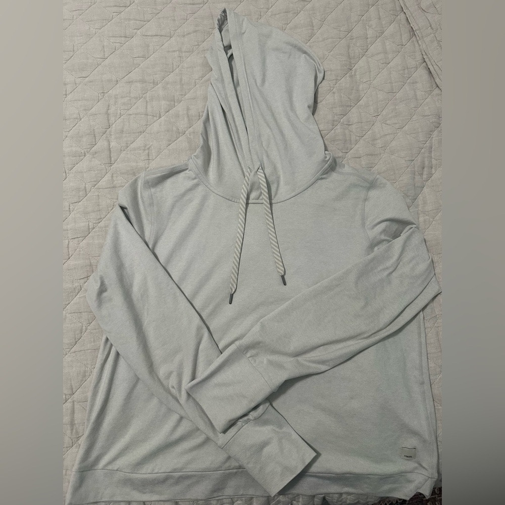 Vuori Halo Essential Hoodie - Salt Heather,   Womens L